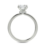 Load image into Gallery viewer, Valeria Princess Cut Hidden Halo Solitaire 4 Prong Claw Set Engagement Ring Setting - Nivetta