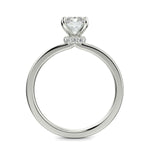 Load image into Gallery viewer, Valeria Radiant Cut Hidden Halo Solitaire 4 Prong Claw Set Engagement Ring Setting - Nivetta