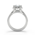 Load image into Gallery viewer, Valery Halo Pave 4 Prong Cushion Cut Diamond Engagement Ring - Nivetta
