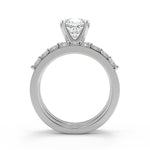 Load image into Gallery viewer, Violet Shared Prong Assher Accents Cushion Cut Diamond Ring - Nivetta