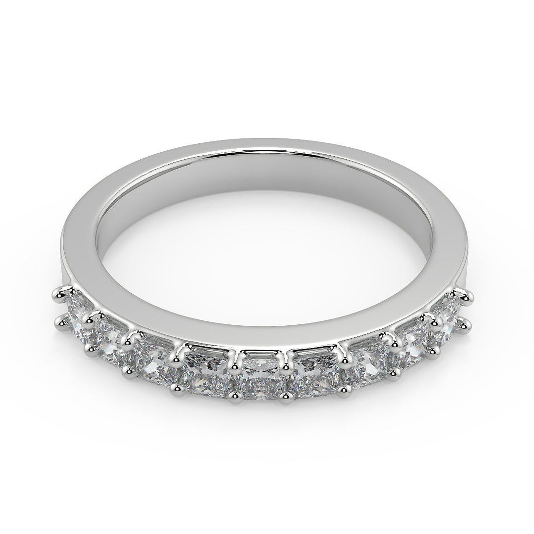 Violet Shared Prong Assher Accents Cushion Cut Diamond Ring - Nivetta