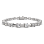 Load image into Gallery viewer, Viridiana Princess Cut Diamond Tennis Bracelet Prong Set (8 ctw) - Nivetta