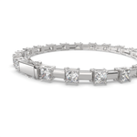 Load image into Gallery viewer, Viridiana Princess Cut Diamond Tennis Bracelet Prong Set (8 ctw) - Nivetta