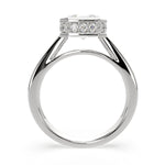 Load image into Gallery viewer, Xenia Emerald Cut Halo Pave Solitaire Engagement Ring Setting - Nivetta