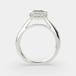 Load image into Gallery viewer, Xenia Emerald Cut Halo Pave Solitaire Engagement Ring Setting - Nivetta