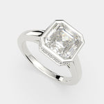 Load image into Gallery viewer, Xenia Emerald Cut Halo Pave Solitaire Engagement Ring Setting - Nivetta