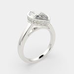 Load image into Gallery viewer, Xenia Marquise Cut Halo Pave Solitaire Engagement Ring Setting - Nivetta