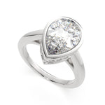 Load image into Gallery viewer, Xenia Pear Cut Halo Pave Solitaire Engagement Ring Setting - Nivetta