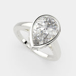 Load image into Gallery viewer, Xenia Pear Cut Halo Pave Solitaire Engagement Ring Setting - Nivetta