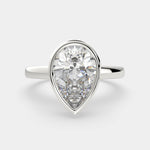 Load image into Gallery viewer, Xenia Pear Cut Halo Pave Solitaire Engagement Ring Setting - Nivetta