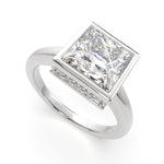 Load image into Gallery viewer, Xenia Princess Cut Halo Pave Solitaire Engagement Ring Setting - Nivetta