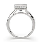 Load image into Gallery viewer, Xenia Princess Cut Halo Pave Solitaire Engagement Ring Setting - Nivetta