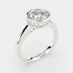 Load image into Gallery viewer, Xenia Round Cut Halo Pave Solitaire Engagement Ring Setting - Nivetta