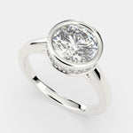 Load image into Gallery viewer, Xenia Round Cut Halo Pave Solitaire Engagement Ring Setting - Nivetta