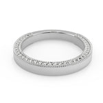 Load image into Gallery viewer, Yasmine Hand Carved Milgrain Solitaire Princess Cut Diamond Engagement Ring - Nivetta
