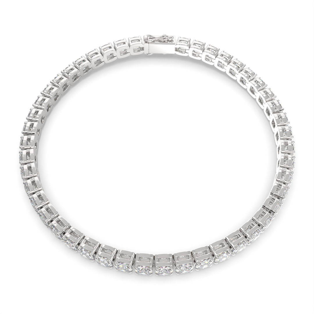 Zephyrine Cushion Cut Diamond Tennis Bracelet Prong Set (10 ctw) - Nivetta