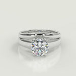 Load and play video in Gallery viewer, Tessa 4 Prong Claw Solitaire Cushion Cut Diamond Engagement Ring