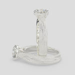 Load and play video in Gallery viewer, Valentina Round Cut Solitaire Tapered Milgrain Engagement Ring Setting