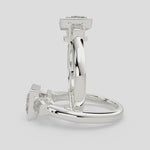 Load and play video in Gallery viewer, Emilia Princess Cut Trilogy 3 Stone Engagement Ring Setting