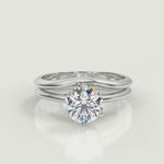 Load and play video in Gallery viewer, Karley 6 Prong Crown Cushion Cut Diamond Engagement Ring