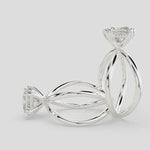 Load and play video in Gallery viewer, Tatiana Princess Cut Solitaire Split Shank Engagement Ring Setting