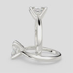 Load and play video in Gallery viewer, Juliana Radiant Cut Classic Solitaire Engagement Ring Setting