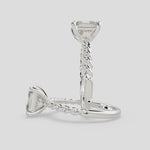 Load and play video in Gallery viewer, Renata Princess Cut Solitaire Rope Engagement Ring Setting
