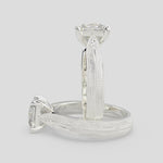 Load and play video in Gallery viewer, Valentina Princess Cut Solitaire Tapered Milgrain Engagement Ring Setting