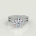 Load and play video in Gallery viewer, Jordin Double French-Set Split Shank Classic Princess Cut Diamond Engagement Ring