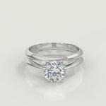 Load and play video in Gallery viewer, Ashlyn Double Prong Solitaire Cushion Cut Diamond Engagement Ring