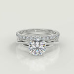 Load and play video in Gallery viewer, Emmy Infinity Solitaire Rope 4 Prong Round Cut Diamond Engagement Ring