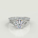 Load and play video in Gallery viewer, April Split Shank Cushion Cut Diamond Engagement Ring