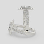 Load and play video in Gallery viewer, Amalia Radiant Cut Halo Pave Engagement Ring Setting