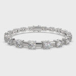 Load and play video in Gallery viewer, Octavia Round Cut Diamond Tennis Bracelet Prong Set (10 ctw)