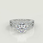 Load and play video in Gallery viewer, Heather Infinity Pave Cushion Cut Diamond Engagement Ring
