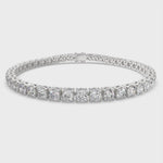 Load and play video in Gallery viewer, Cosima Round Cut Diamond Tennis Bracelet Prong Set (8 ctw)