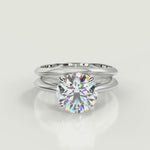 Load and play video in Gallery viewer, Bethany 4 Prong Solitaire Princess Cut Diamond Engagement Ring