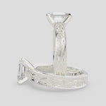Load and play video in Gallery viewer, Sabrina Radiant Cut Solitaire Hand Engraved Milgrain Engagement Ring Setting
