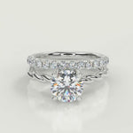 Load and play video in Gallery viewer, Kelsie Twisted Rope Solitaire Cushion Cut Diamond Engagement Ring
