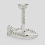 Load and play video in Gallery viewer, Karina Emerald Cut Pave 6 Prong Engagement Ring Setting