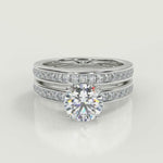Load and play video in Gallery viewer, Melanie Channel Set 4 Prong Cushion Cut Diamond Engagement Ring