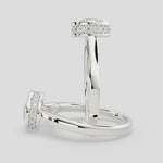 Load and play video in Gallery viewer, Xenia Round Cut Halo Pave Solitaire Engagement Ring Setting