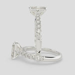 Load and play video in Gallery viewer, Ginevra Radiant Cut Tapered Engagement Ring Setting