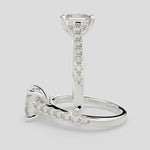 Load and play video in Gallery viewer, Karina Princess Cut Pave 6 Prong Engagement Ring Setting