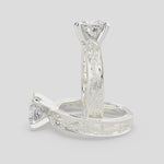 Load and play video in Gallery viewer, Sabrina Princess Cut Solitaire Hand Engraved Milgrain Engagement Ring Setting