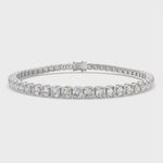 Load and play video in Gallery viewer, Euphemia Cushion Cut Diamond Tennis Bracelet Prong Set (8 ctw)