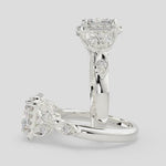 Load and play video in Gallery viewer, Ada Princess Cut Halo Pave Engagement Ring Setting