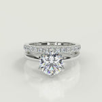 Load and play video in Gallery viewer, Brianna 6 Prong Solitaire Princess Cut Diamond Engagement Ring