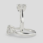 Load and play video in Gallery viewer, Hana Princess Cut 3 Stone Engagement Ring Setting