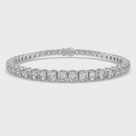 Load and play video in Gallery viewer, Zephyrine Cushion Cut Diamond Tennis Bracelet Prong Set (10 ctw)